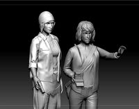 3D printed models of Chloe and Max from the game Life is strange | 3D