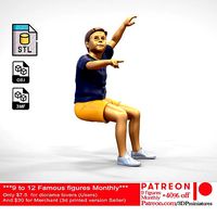 N10 Football fan Spectator Mexican waving in stadium | 3D