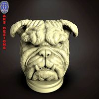 Bulldog version 1 Penstand cum flowerspot | 3D