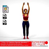 N8 Football fan spectator waving in stadium | 3D