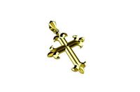 Pendant Fleur de Lis Crucifix | 3D