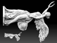 Winged Victory of Samothrace nike reconstruction CNC relief  | 3D
