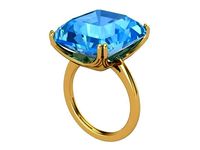 Golden Topaz Solitaire | 3D