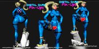 Samus Aran with NSFW version and miniatures 100mm and keychain  | 3D