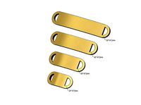 Simple oblong ID bracelet plates miniset | 3D