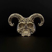 Ring Skull with Horns ztl stl obj | 3D