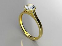 Ring Vulture for MFG wedding engagement gold precious jewelry | 3D