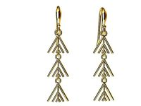 Geometric jali ring earrings set stl files verified | 3D