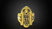 Balaji ring with garuda 3D print model RHINO MATRIX | 3D