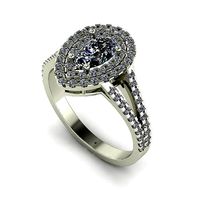 1224 Ring with pear stone | 3D