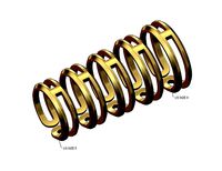 Chamfred open work stacker band US sizes 5to9 | 3D