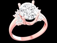 diamond oval lady ring 3033 | 3D