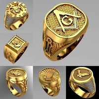 20Pcs MENS RINGS WITH MOTIF | 3D