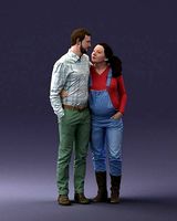Man with pregnant woman 0328 3D Print Ready | 3D
