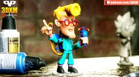 Egon Spengler Ghostbusters Chibi for 3D Printing STL ChibiSTL  | 3D