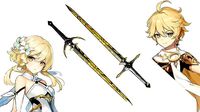 Travelers Original Swords Aether and Lumine Genshin Impact | 3D