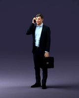 man with phone 0117 for 3d print | 3D