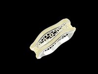 contemporary Milgrain jali wavy ring stl file verified | 3D