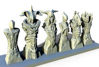 Biomechanic Chess set reloaded | 3D