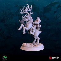 Santa Barbarian w Mount - Christmans Hunt | 3D