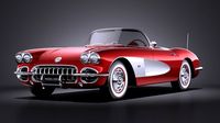 Chevrolet Corvette C1 1958 VRAY3d model