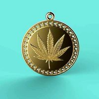 19 mm 7 Leaf Diamond Hemp pendant | 3D