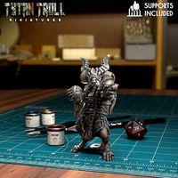 Ratman Mage Pre-Supported | 3D