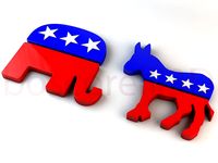Democrat and Republican Party Symbols3d model