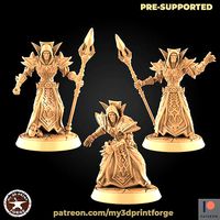 Undead Mages pre-supported | 3D