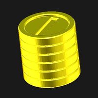Stacked Mario Coins | 3D