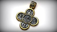 Jesus Christ Savior Saints Archangels Cross | 3D
