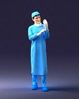 Male surgeon with a scalpel 200222 3D Print Ready | 3D