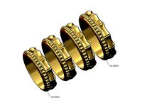 Beaded bamboo stacker band US sizes 6to9 | 3D