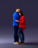 romantic couple figurine 3dprint ready 0316 | 3D