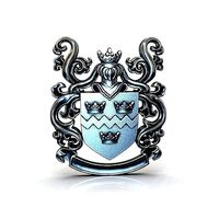 Coat of arms KNIGHT WITH CROWN | 3D