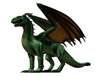 Winged green dragon3d model