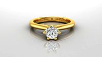Ring M28 The luxury female ring with gem wedding | 3D