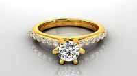 Ring M27 The luxury female ring with gem wedding | 3D