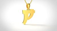 Model 670 P Saiko Initial Japon Letter | 3D