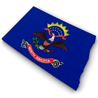North Dakota Political Map3d model