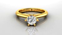 Ring M26    The luxury female ring with gem wedding | 3D