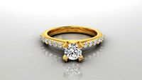 Ring M25   The luxury female ring with gem wedding | 3D