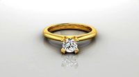 Ring M11 The luxury female ring with gem Wedding | 3D