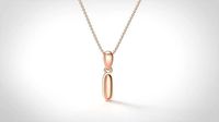 Model 553 Camber Initial I Letter Pendant | 3D