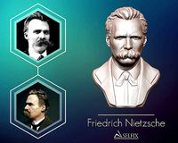 Friedrich Nietzsche 3D printable sculpture | 3D
