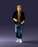 Stylish guy in jeans and black jacket 0170 3D Print Ready | 3D