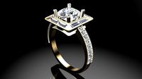 diamond ring  | 3D