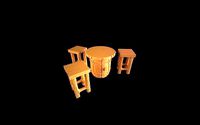 Table with chairs | 3D