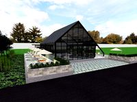 Exterior Of Caffe with Scandinavian concept Model 3D  | 3D