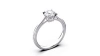 engagement ring one carat round diamond | 3D